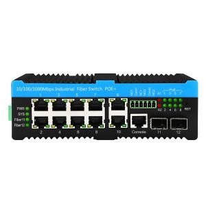 China 8-Port PoE Gigabit Ethernet Switch L2 Managed with DC48V Input and IP40 Protection Grade on sale