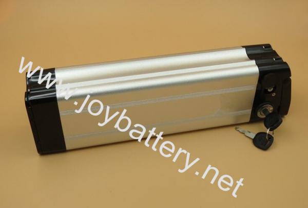 Buy 24V10Ah li-ion electric bike battery pack silver fish case suit for 350W motor 24V12Ah 36V10Ah 48V10Ah at wholesale prices