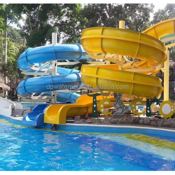 Aqua Park Customized Water Slide Hot Dipped Galvanized Steel 6-8mm Thick Fiberglass One-Year Warranty With 3D Design