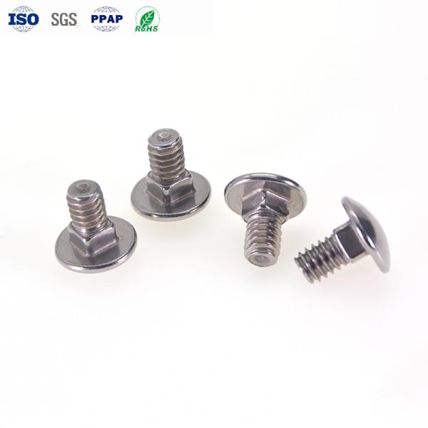 Custom CNC Stainless Steel Carriage Bolts M0.8-M12 Mirror Polished