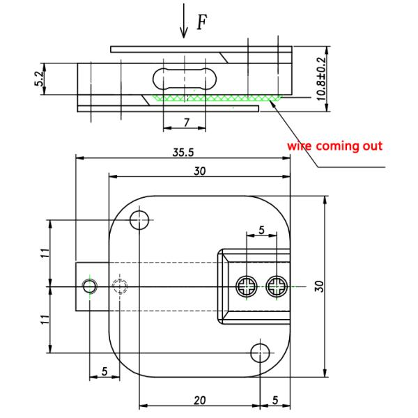 SC716C Micro Weight Sensor Small Vending Machine Load Cell 5 kg 10 kg Smart Shelf Load Cell 5kg 10kg
