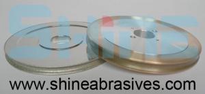 China 7 inch Metal Bond Glass Grinding Round Edge Wheel PE Diamond Grinding Wheel for Glass on sale
