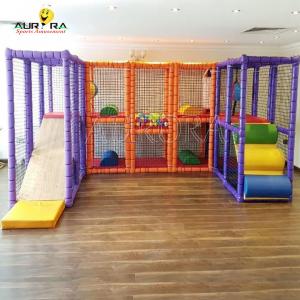China Small Soft Indoor Play Area Equipment Kids Play Room Area Games Mcdonalds Purple on sale