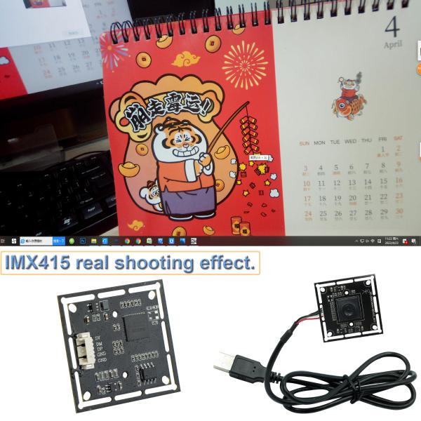 IMX415 4K 30fps 120 degree distortion-free wide-angle night vision HDR industrial camera module