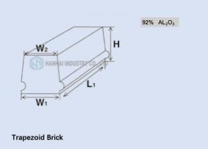 Quality 60mm 92% Alumina Ceramic Lining / Refractory High Alumina Bricks Super Hardness for sale