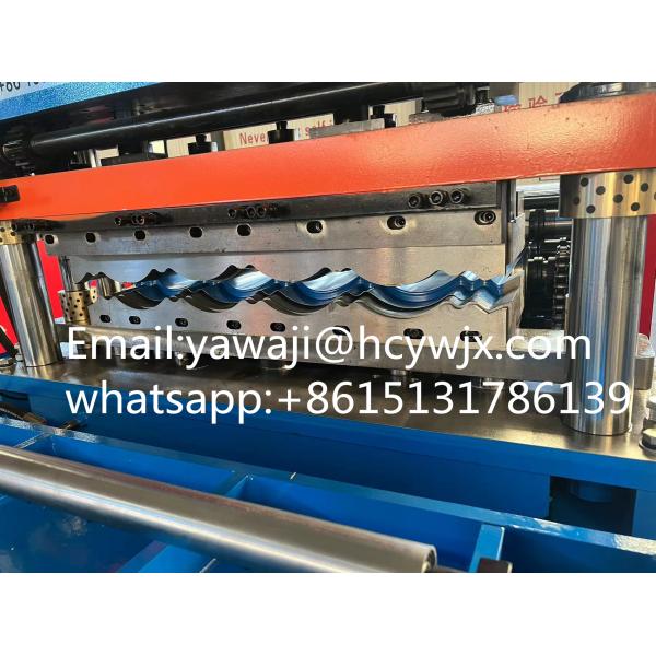 0.3-0.6mm Material Thickness Double Deck Roll Forming Machine with 45 Steel Quenching and Plating