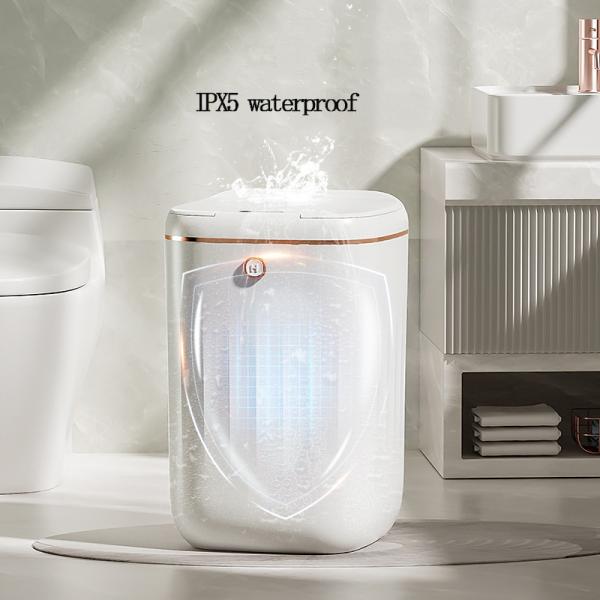 13 Gallon Smart Automatic Kitchen Bathroom Biodegradable Waste Bin Round Plastic Trash Can With Lid