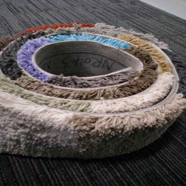 Plain color tufted shaggy polyester area carpet for home