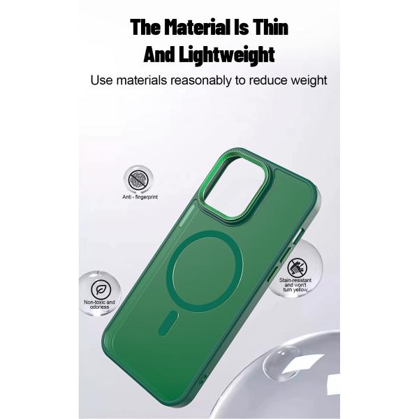 Translucent Matte Magsafe Phone Wallet Shockproof Anti Fingerprint