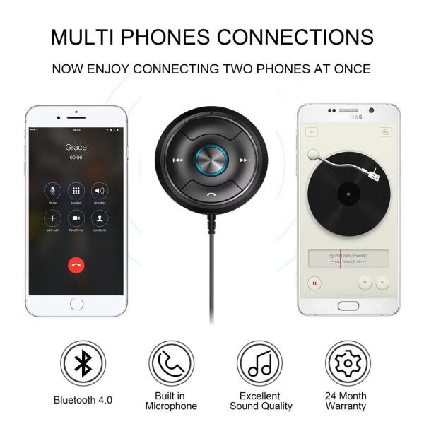 AUX Connection Bluetooth 4.0 Transmitter Audio Handfree Car Kit
