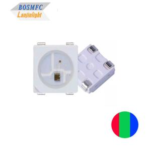 China IC Buit-in 4pin Smart 5v SMD 5050 RGB SMD LED ws2813 Ws2812 PLCC4 tri-color Chip Led For Led display screen on sale