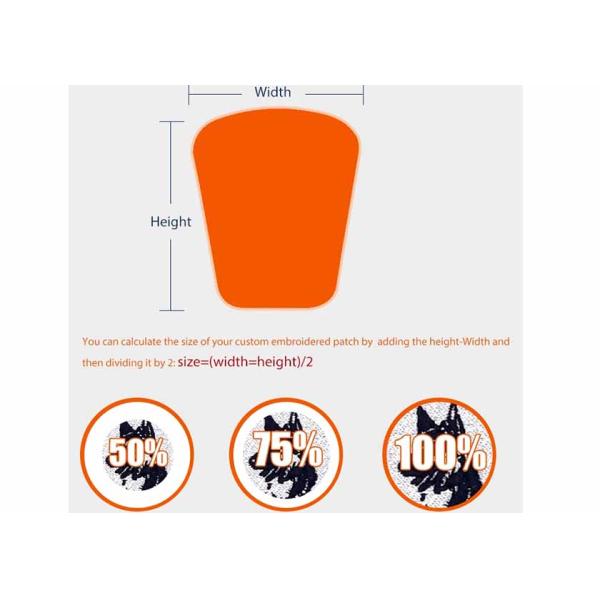 Yellow Merrow Iron On Embroidered Patches Blue Background Twill Fabric Tiger Iron On Patch