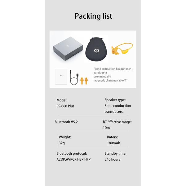 Waterproof None Wired Wireless Pro Sports Bone Conduction Headphones Swimming Tws