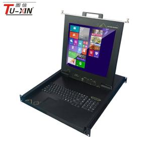 Quality Usb Connect Port LCD KVM Drawer Super Clear Screen With 8 Port VGA Cable in TUXIN for sale