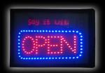 Led open sign with programmable display
