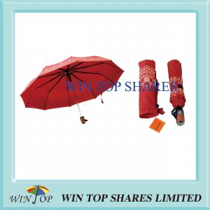 China Orange Pongee Classical Automatic Umbrella on sale