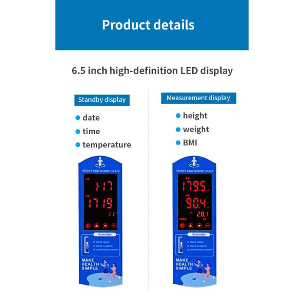 SH-200 Digital Weight and Height Measurement Scale Stainless Folded Digital Height and Weight Measuring Scale