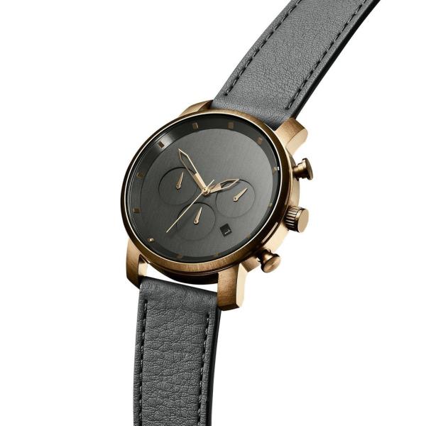 Grey genuine leather strap custom own brand watch suppliers china