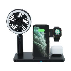 Quality 15W Desk Wireless Charger Station Handheld Fan 205KHz For for sale
