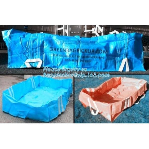 Construction waste skip bag FIBC garbage dumpster PP bulk bag,skip bag skip hop bag skip hop diaper bag, bagplastics,pac