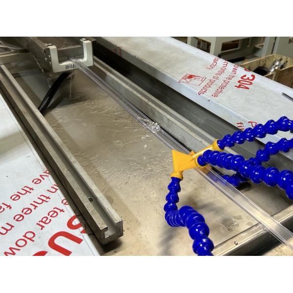 Retail PVC Tag Strip Making Machine And Profile Extrusion Line With Uniform Width Smooth Edge Conical Twin Screw Extruder