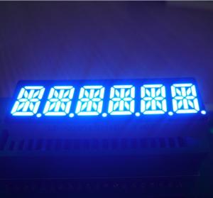 Quality 0.39 Inch 6 Digit 14 Segment Display Common Cathode Ultra Blue Process Control Applied for sale