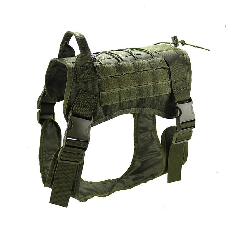 Camouflage Tactical Dog Chest Strap Nylon Adjustable Traction Rope Vest