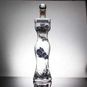 China Beautiful Women Body Shaped Glass Bottle with Cork Sealing Type on sale