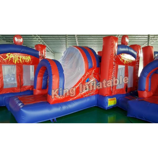 Spider-man Funny Inflatable Jumping Bouncy Castle Outdoor Red with 0.55mm PVC Tarpaulin