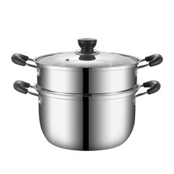 Hot Selling Kitchen Silver Cooking Soup Pot 304 Stainless Steel Steamer Pot