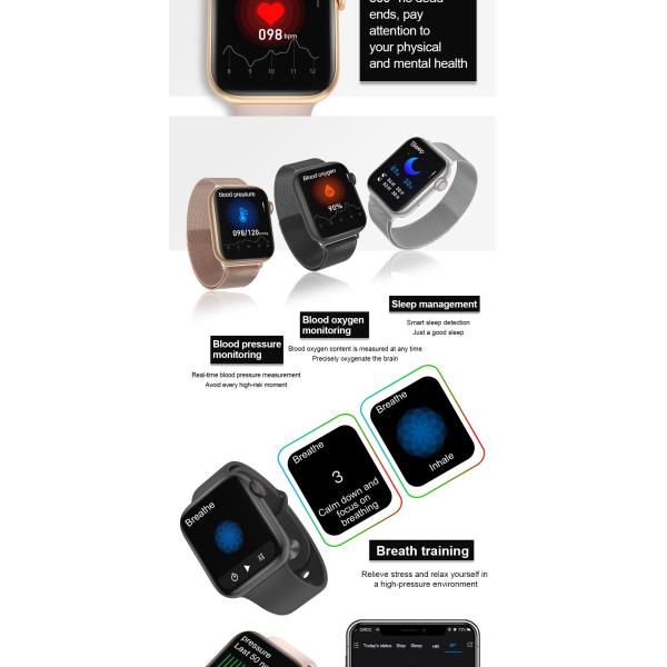 IWO MC57 180MAH 1.57 Inch Dial Heart Rate Monitor 2hrs Charging