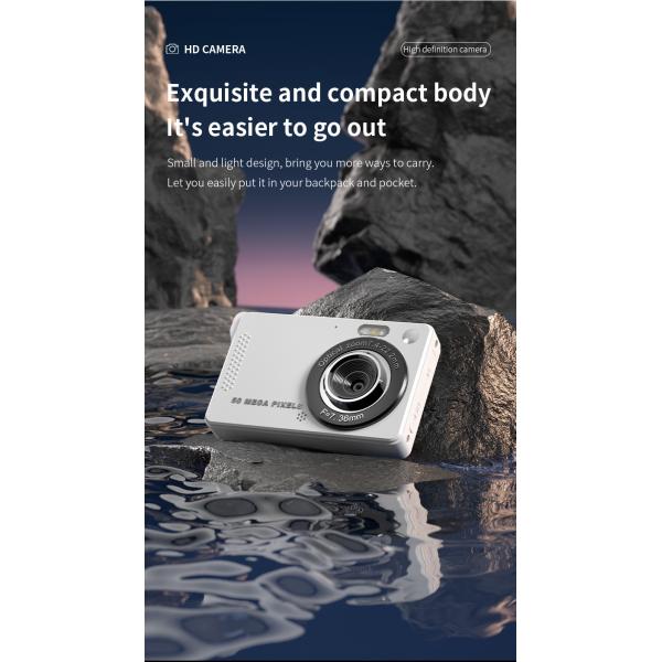 Compact Digital Camera Camcorder Point And Shoot 4K Ultra HD 44MP