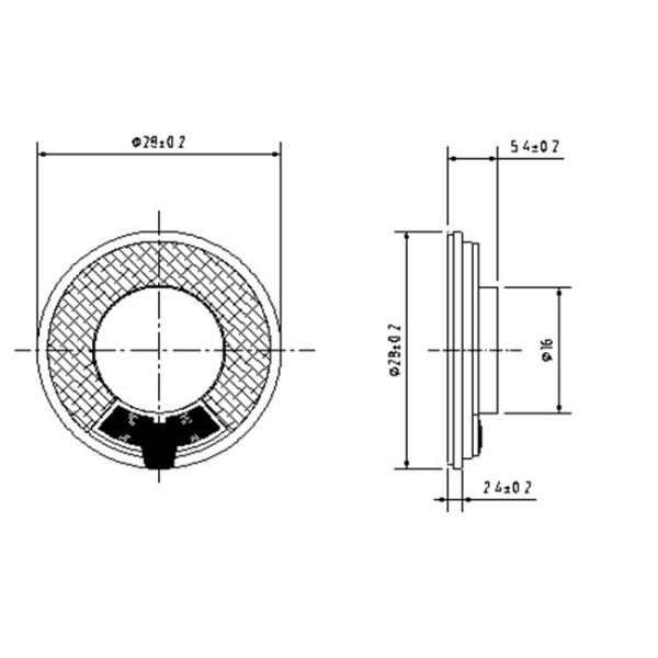 28 Mm Waterproof Headphone Transducer Metal Frame RoHS REACH Complied