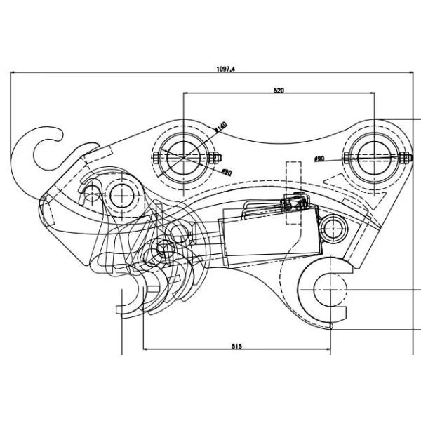 Original Safety Hydraulic Quick Hitch Release Coupler For Excavator Hose