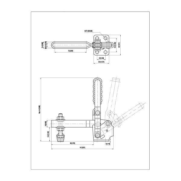 Fast Release 227kg Vertical Toggle Clamp For Checking Fixture