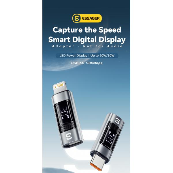 ESSAGER ES-OTG25 USB C To Lightning OTG Adapter For Apple IPhone