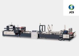Quality PLC Program Control Carton Folding Gluing Machine Adjusted Conveniently for sale