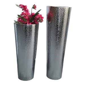 Quality Brass hammered metal planter 12&quot; large hammered brass planter pot for sale