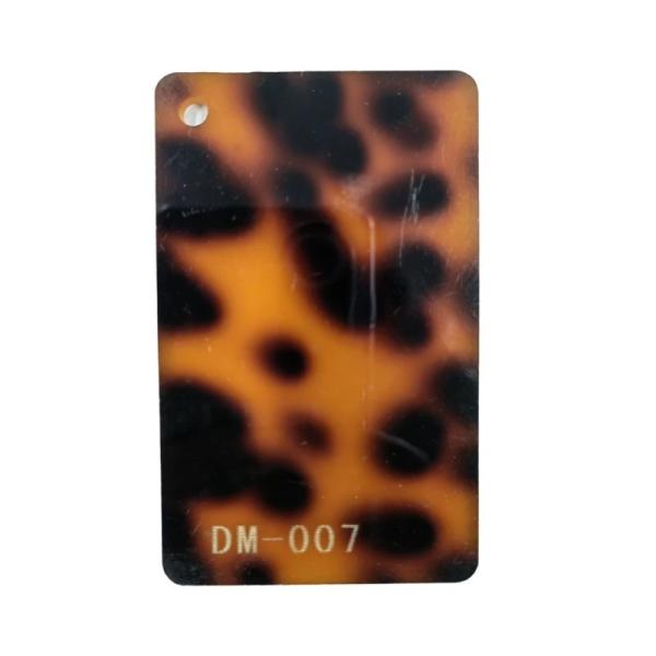 Clear Tortoise Shell Acrylic Sheet Leopard Pattern For Handbag Chain