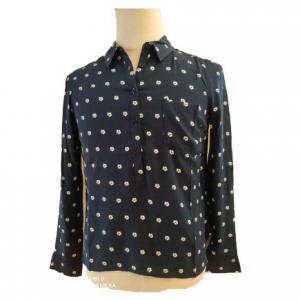 China Autumn Female Long Sleeve Floral Blouse And Shirt With Chest Pocket on sale