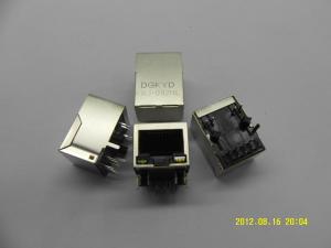 China PoE Ethernet modular jack RJ45 with Transformer Single Port Telecom Connector, LED's on sale