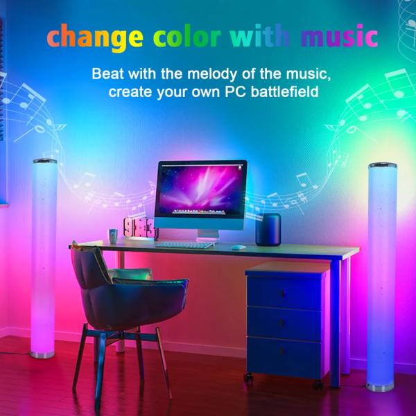 Custom Atmosphere Wifi App and Remote Control LED Floor Lamp for Smart Home Bedroom