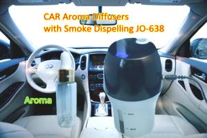 Silver blue Mini Ultrasonic Atomization CAR Aroma Diffusers with Smoke Dispelling