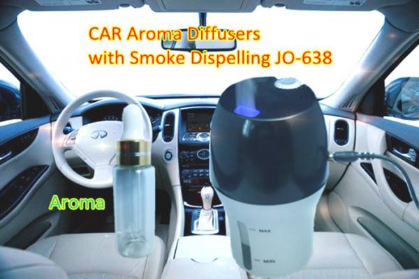 Buy Silver blue Mini Ultrasonic Atomization CAR Aroma Diffusers with Smoke Dispelling at wholesale prices