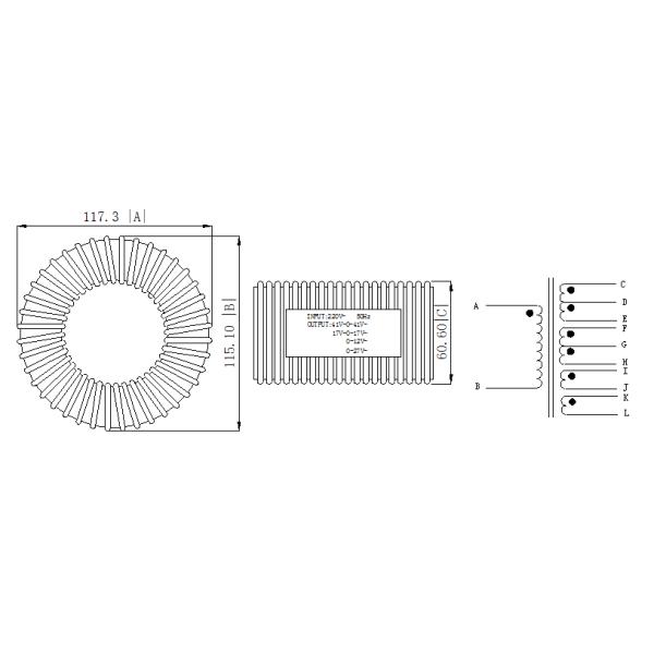 Tiger Toroidal Power Transformer Various Input Options Class B CDB-360-220-41
