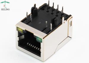 China 8P8C R/A RJ45 PCB Connector With LED Indicator Pipe For Networking on sale