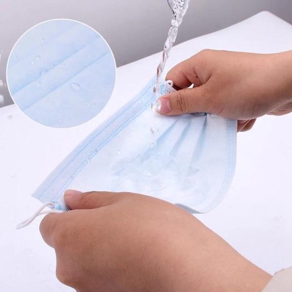 Comfortable Disposable Sterile Face Masks 3 Layer Non Woven Fabric With Tie On
