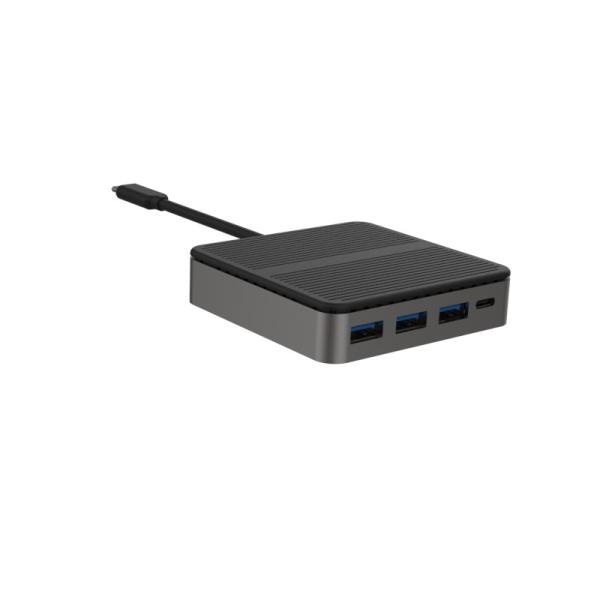 Buy Square 6 In 1 Dual HD 4K Type C Docks With RJ45 PD 100W SD TF 3xUSB 3.0 Docking Hdmi Hub Usb C A at wholesale prices