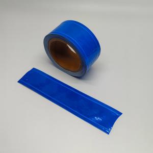 Quality Custom High Visibility Sew On Blue PVC Reflective Tape For Clothing Safety Tape Traffic Sign for sale