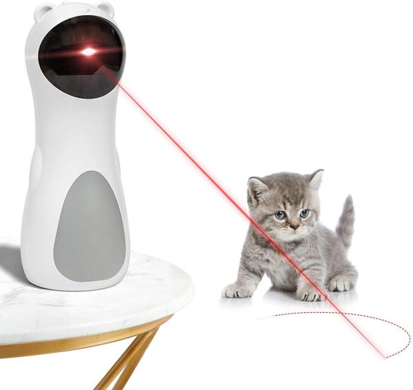 Interactive Automatic Cat Laser Toy For Kitten USB Charging Automated Laser